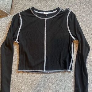 Garage Black Long Sleeve Top